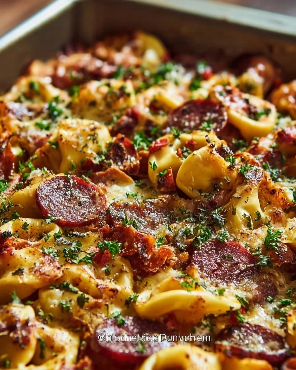 Sheet Pan Smoked Sausage Tortellini
