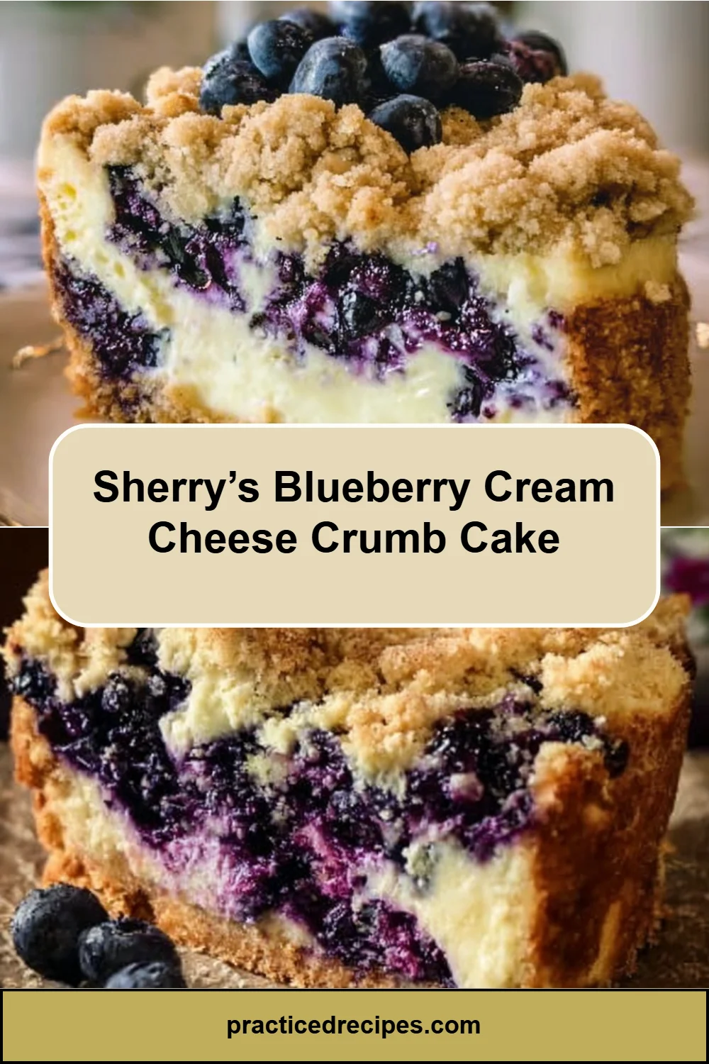 Sherry’s Blueberry Cream Cheese Crumb Cake