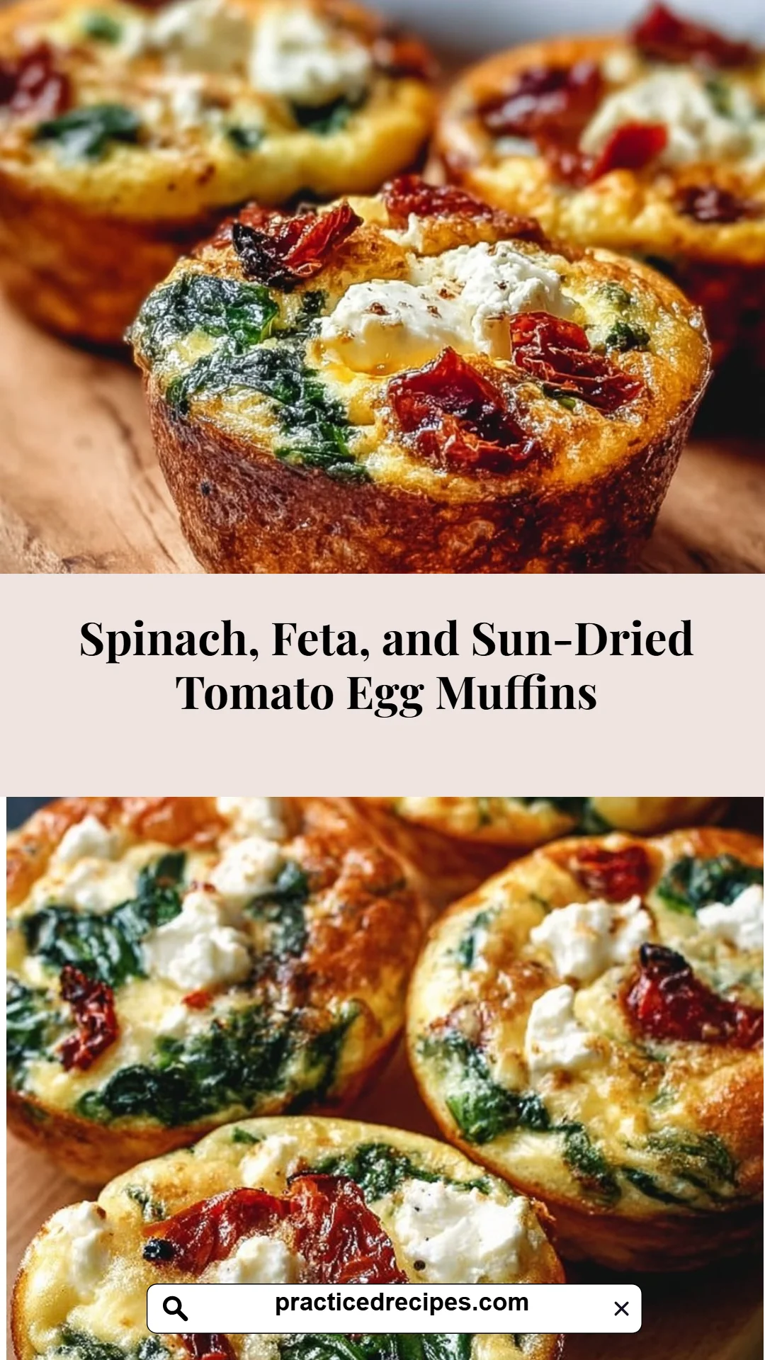 Spinach, Feta, and Sun-Dried Tomato Egg Muffins