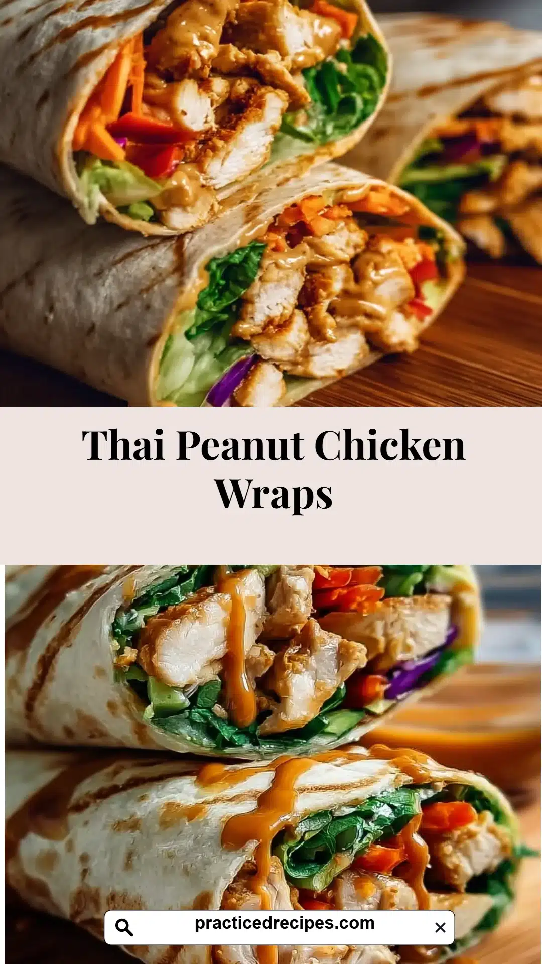 Thai Peanut Chicken Wraps