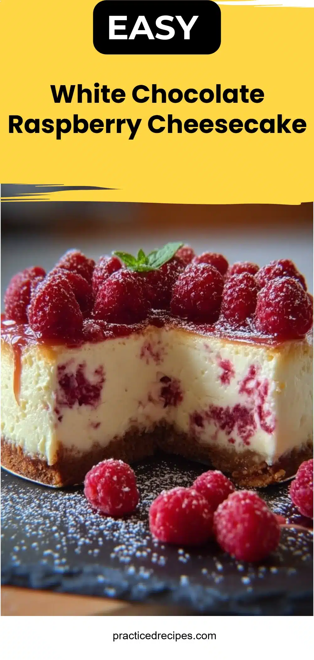 White Chocolate Raspberry Cheesecake