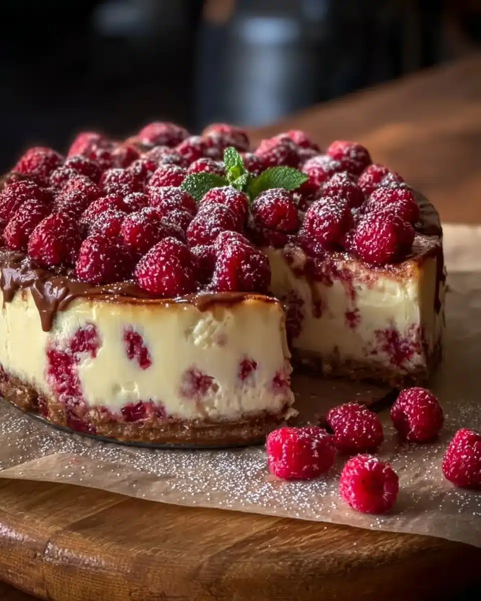 Indulgent White Chocolate Raspberry Cheesecake Bliss