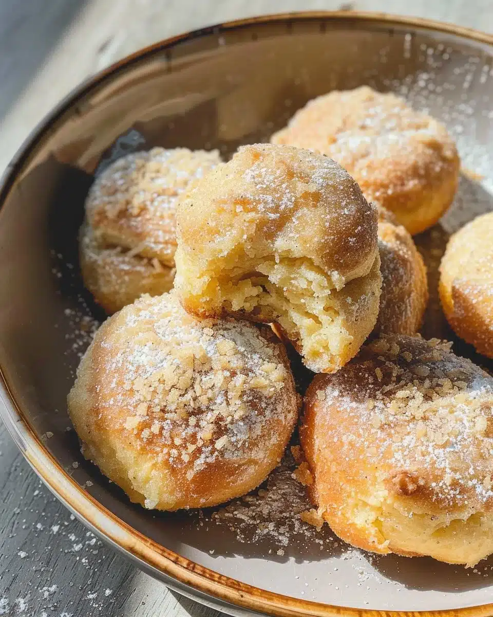 Delicious homemade 2 ingredient banana donut holes on a plate