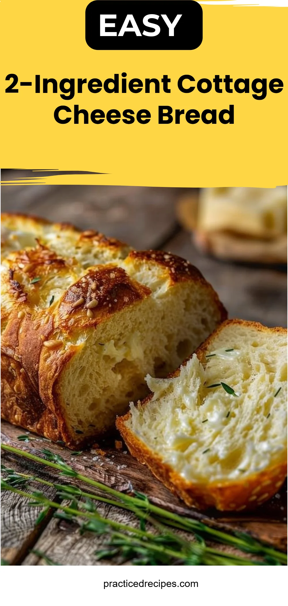 2-Ingredient Cottage Cheese Bread