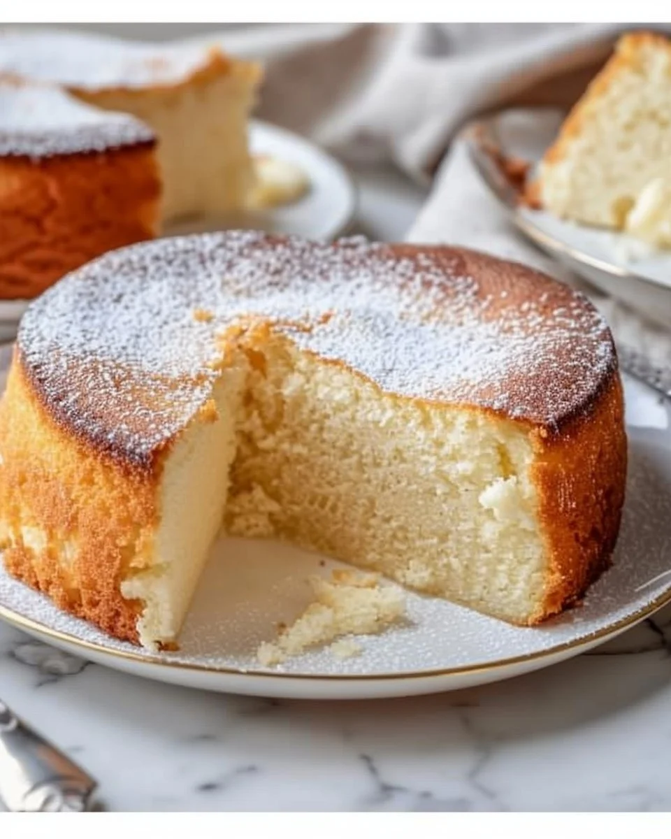3 Ingredient Creamy Yogurt Cake without flour, butter or oil