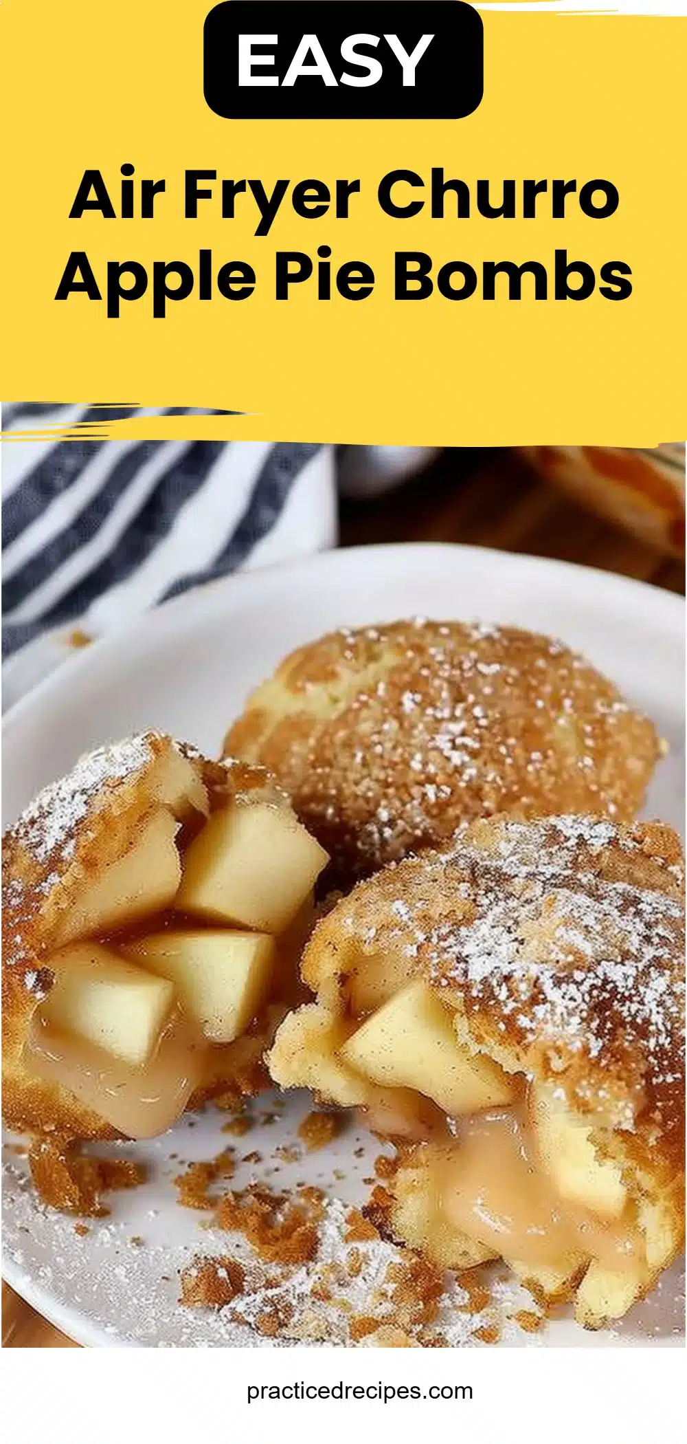 Air Fryer Churro Apple Pie Bombs