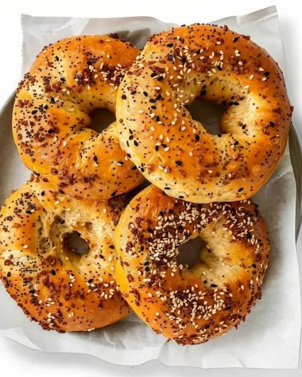 Air Fryer Protein Bagels
