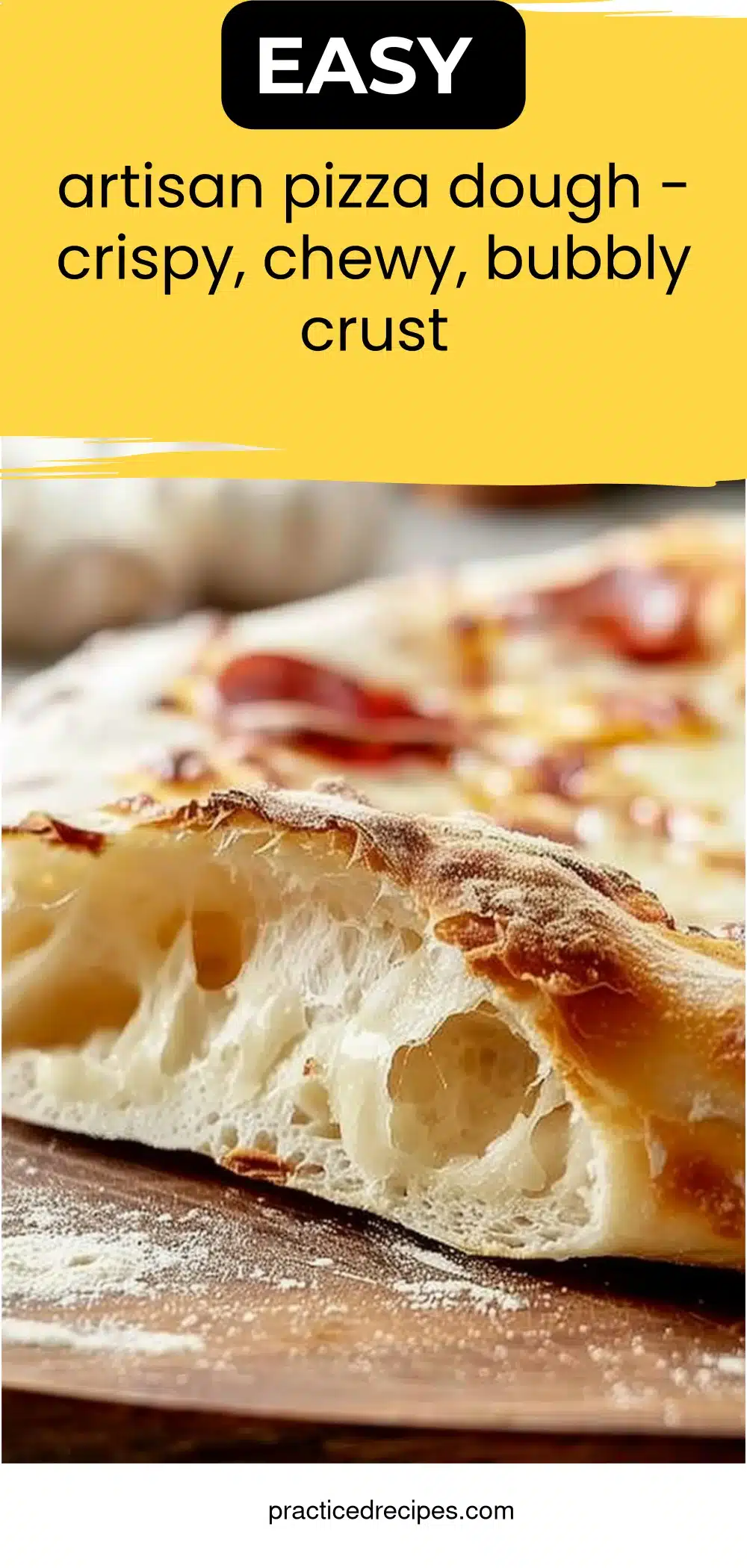 artisan pizza dough - crispy, chewy, bubbly crust