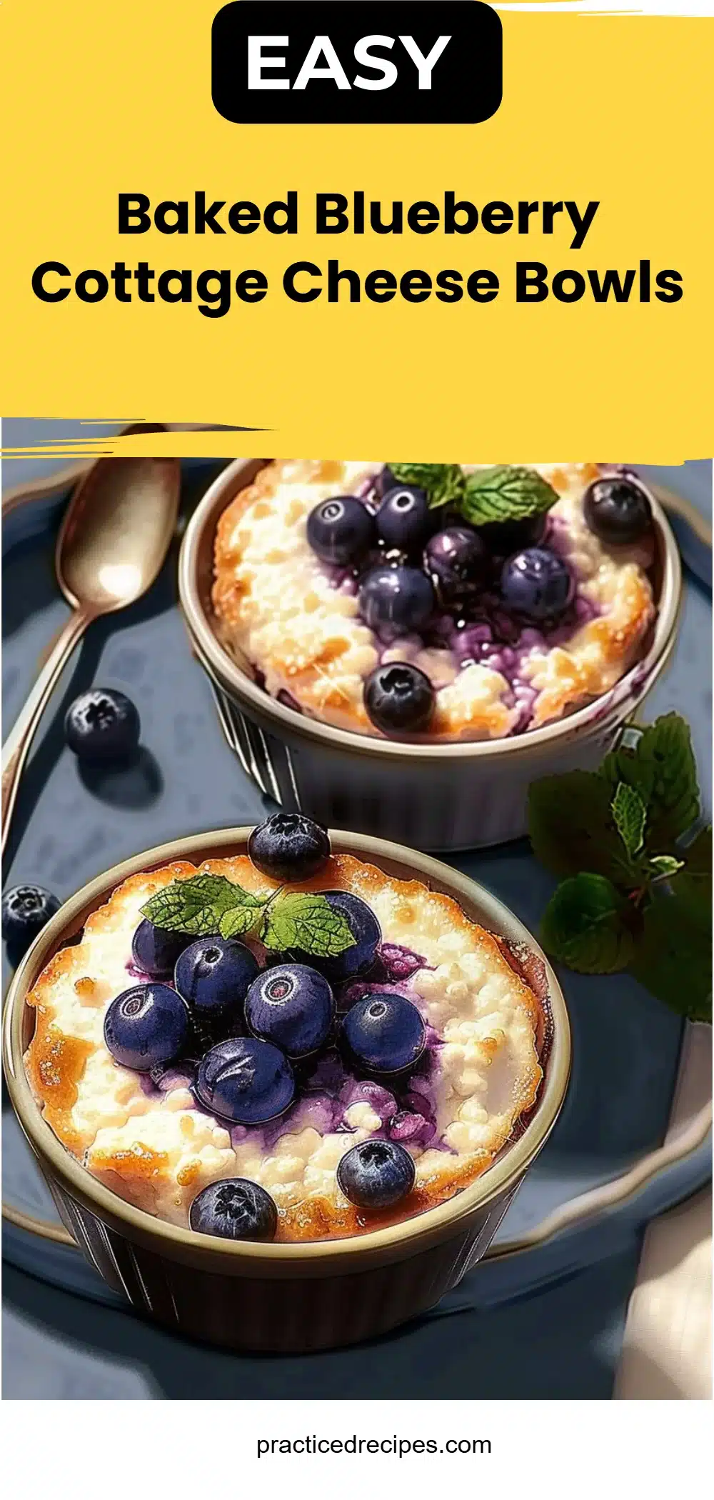 Baked Blueberry Cottage Cheese Bowls
