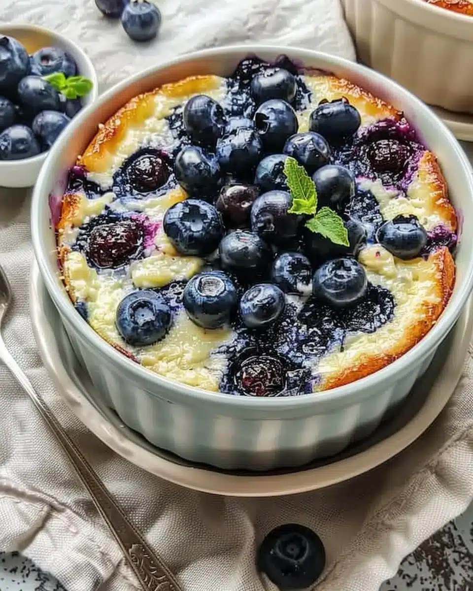 Baked Blueberry Cottage Cheese Bowls
