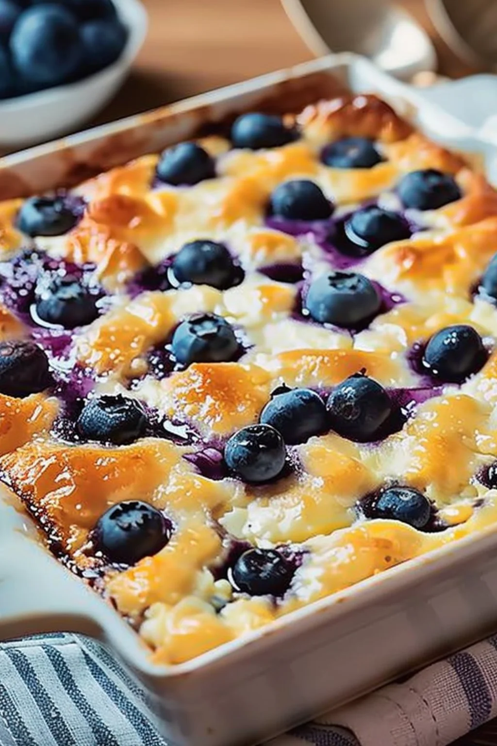 Blueberry Cottage Cheese Breakfast Bake