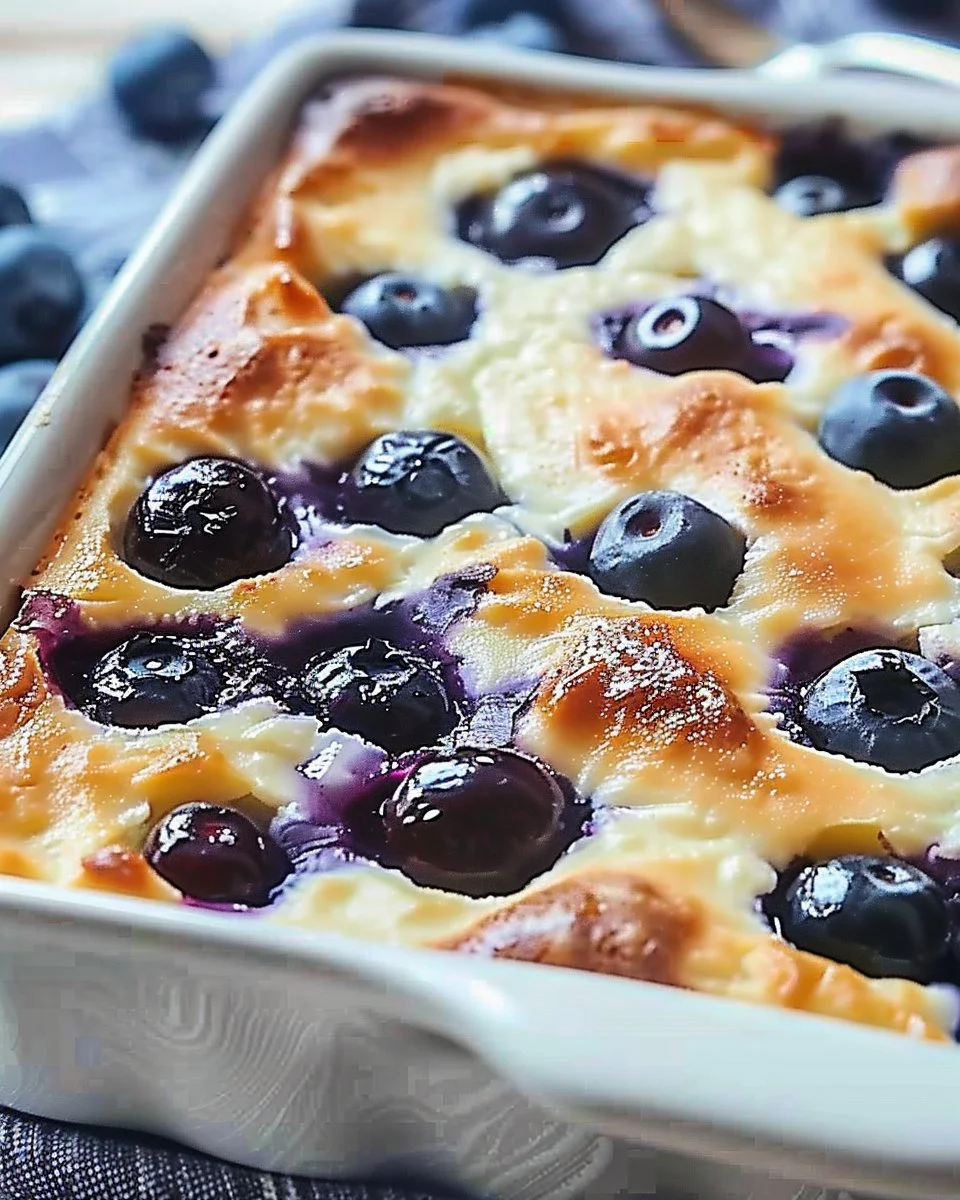 Blueberry Cottage Cheese Breakfast Bake