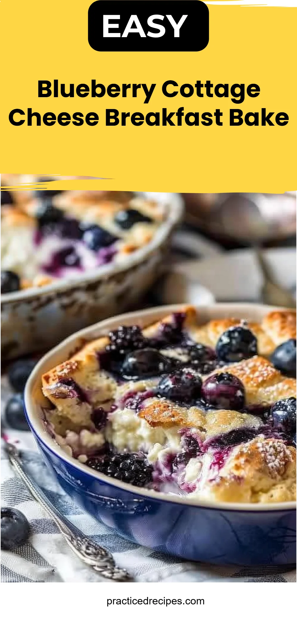 Blueberry Cottage Cheese Breakfast Bake