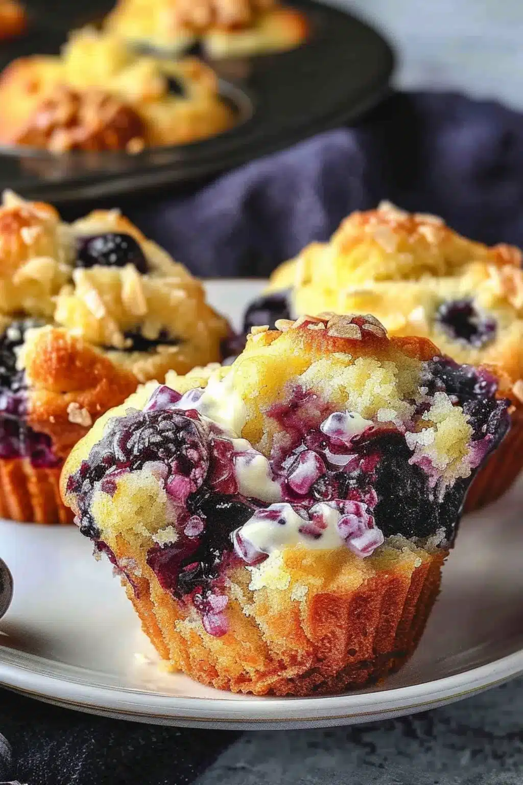 Blueberry Cream Cheese Muffins