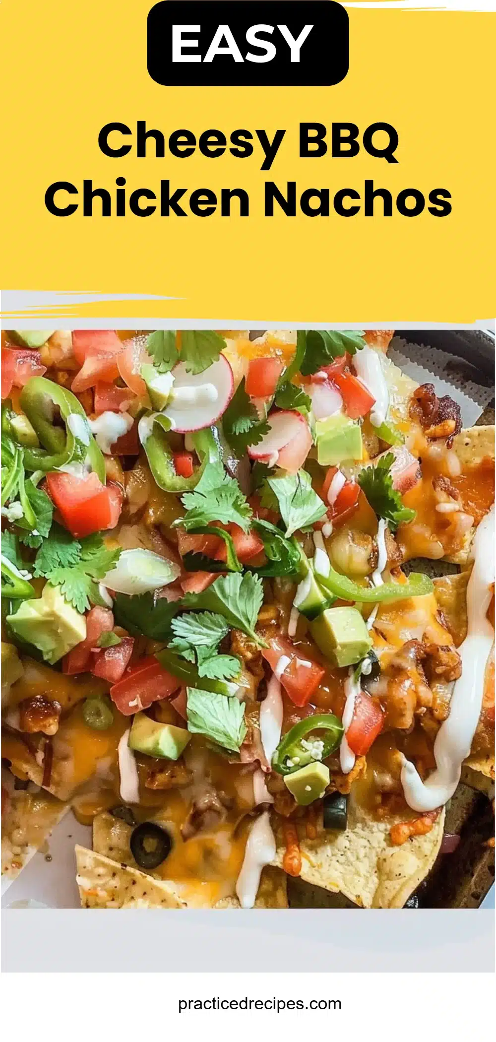 Cheesy BBQ Chicken Nachos