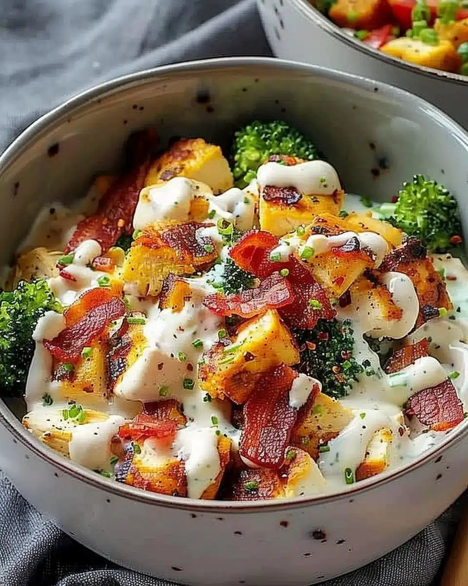 Irresistible Chicken Bacon Ranch Keto Bowls in 40 Minutes