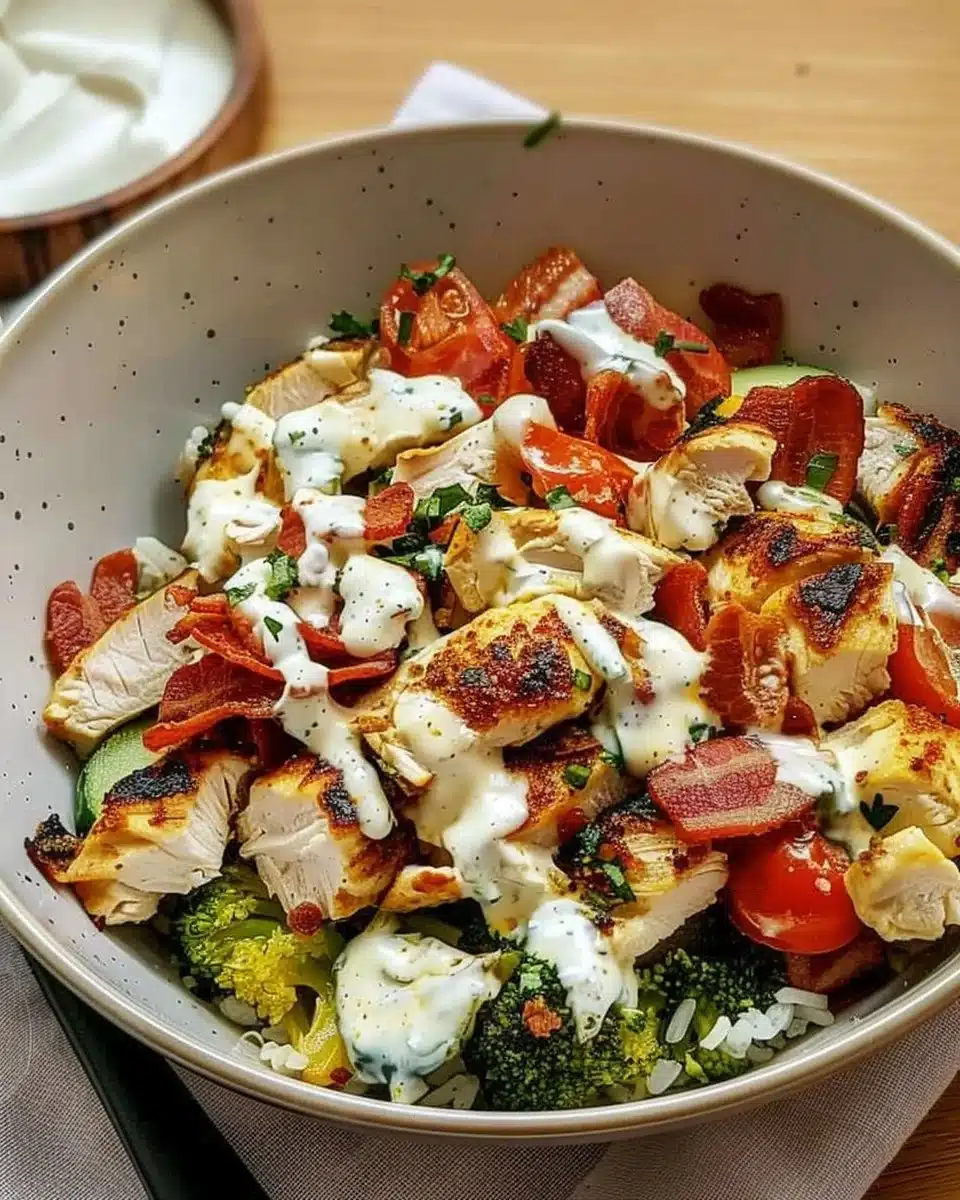 Chicken Bacon Ranch Keto Bowls