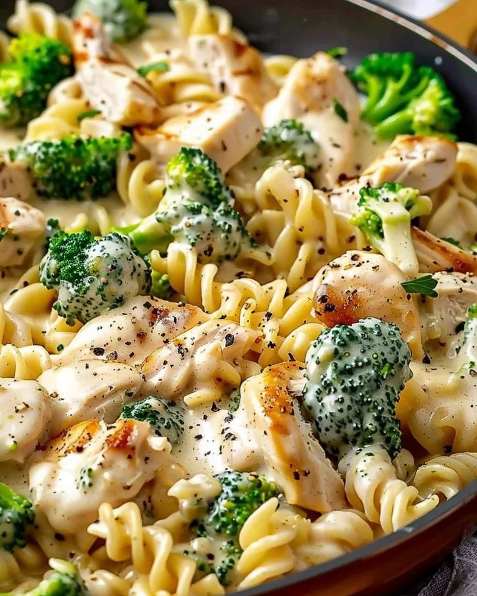 Creamy Rotisserie Chicken Broccoli Pasta