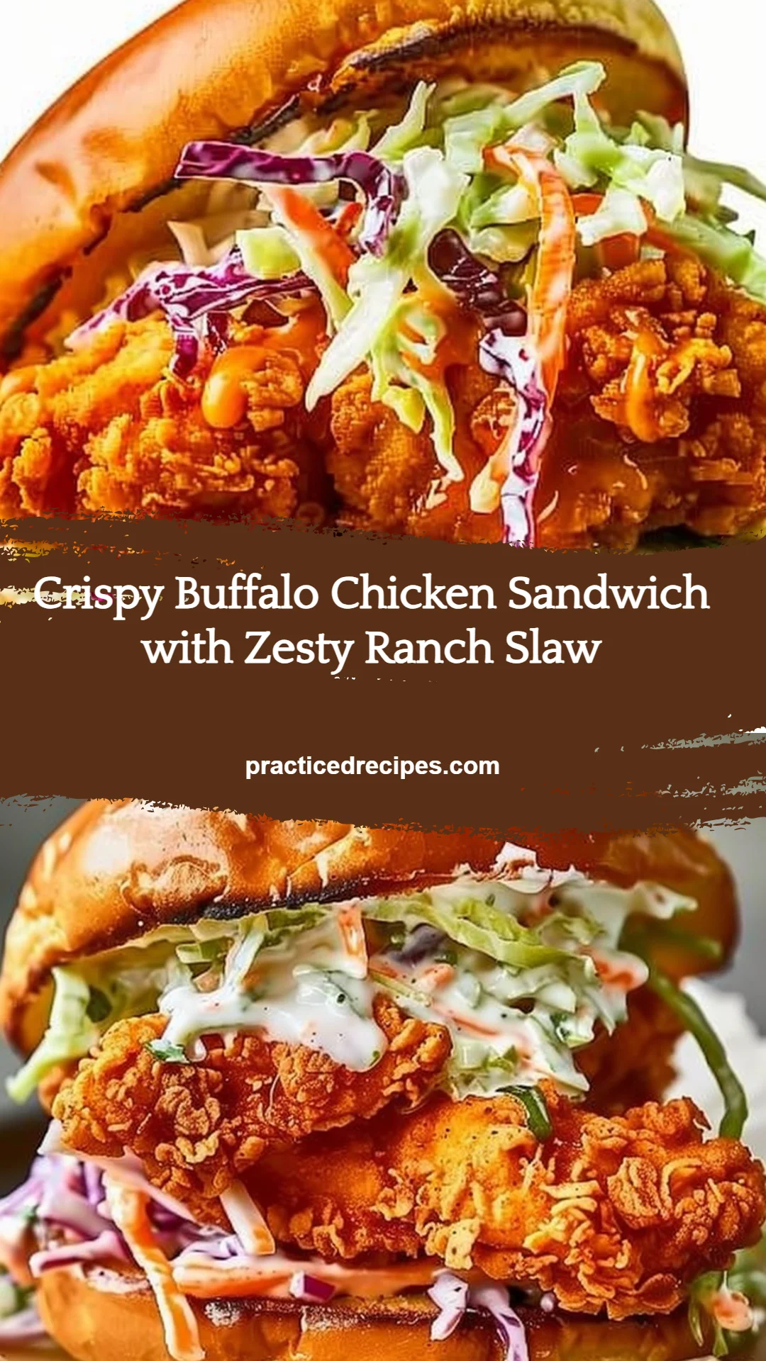 Crispy Buffalo Chicken Sandwich with Zesty Ranch Slaw