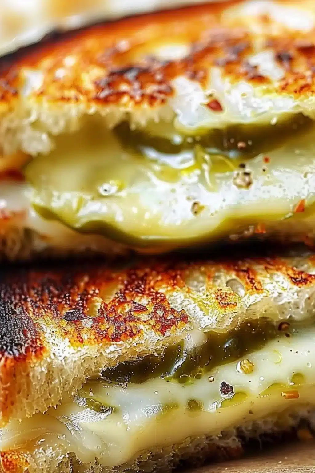 Crispy Dill Pickle Grilled Cheese Sandwich