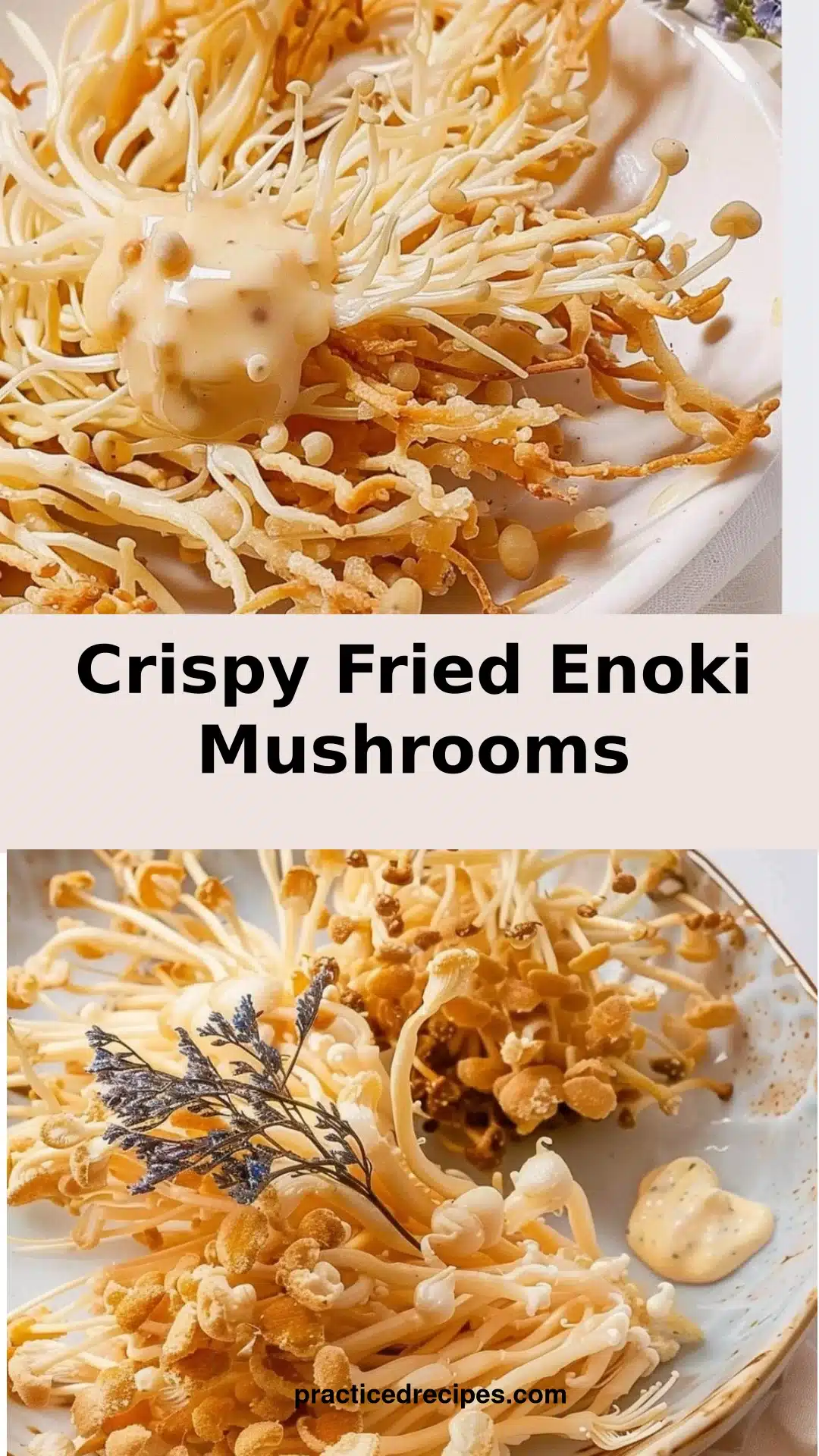 Crispy Fried Enoki Mushrooms