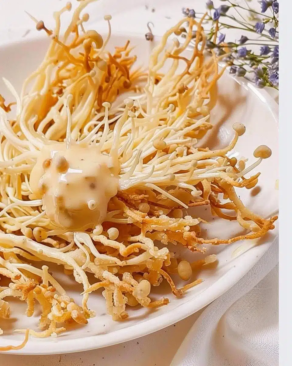 Crispy Fried Enoki Mushrooms