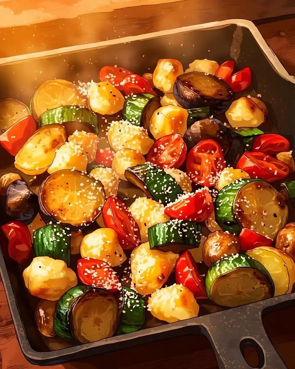 Crispy Roasted Vegetables with Gnocchi