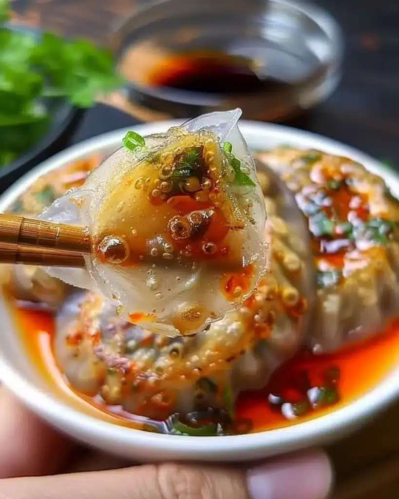 Crispy spiral rice paper dumplings served with dipping sauce.