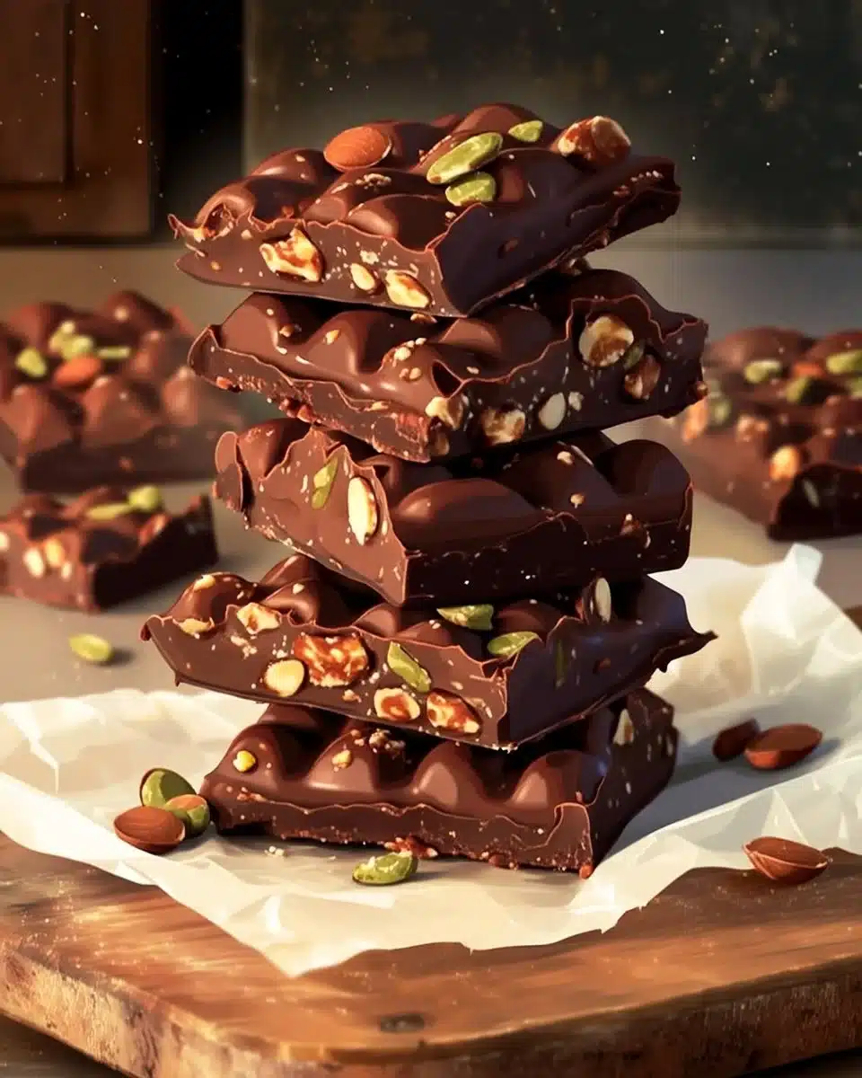 Dark Chocolate Nut Squares