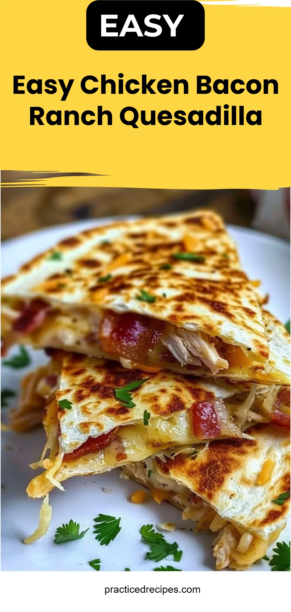 Easy Chicken Bacon Ranch Quesadilla