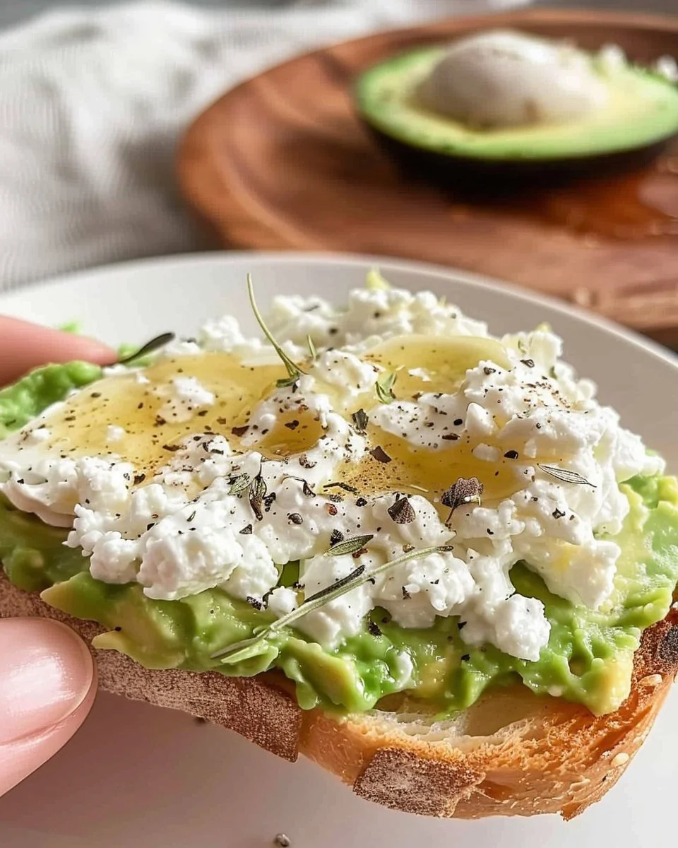 EASY Cottage Cheese Avocado Toast