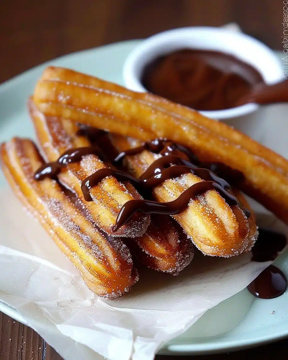 Easy Homemade Churros with Chocolate Sauce