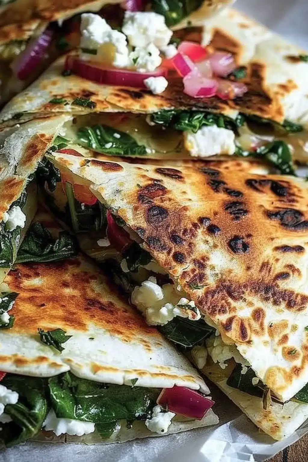 Easy Mediterranean Quesadillas