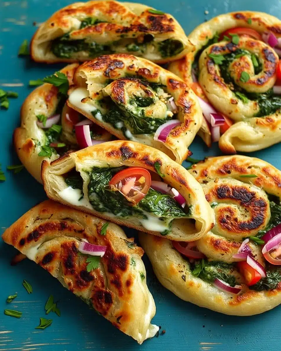 Delicious Mediterranean Pinwheels filled with fresh ingredients