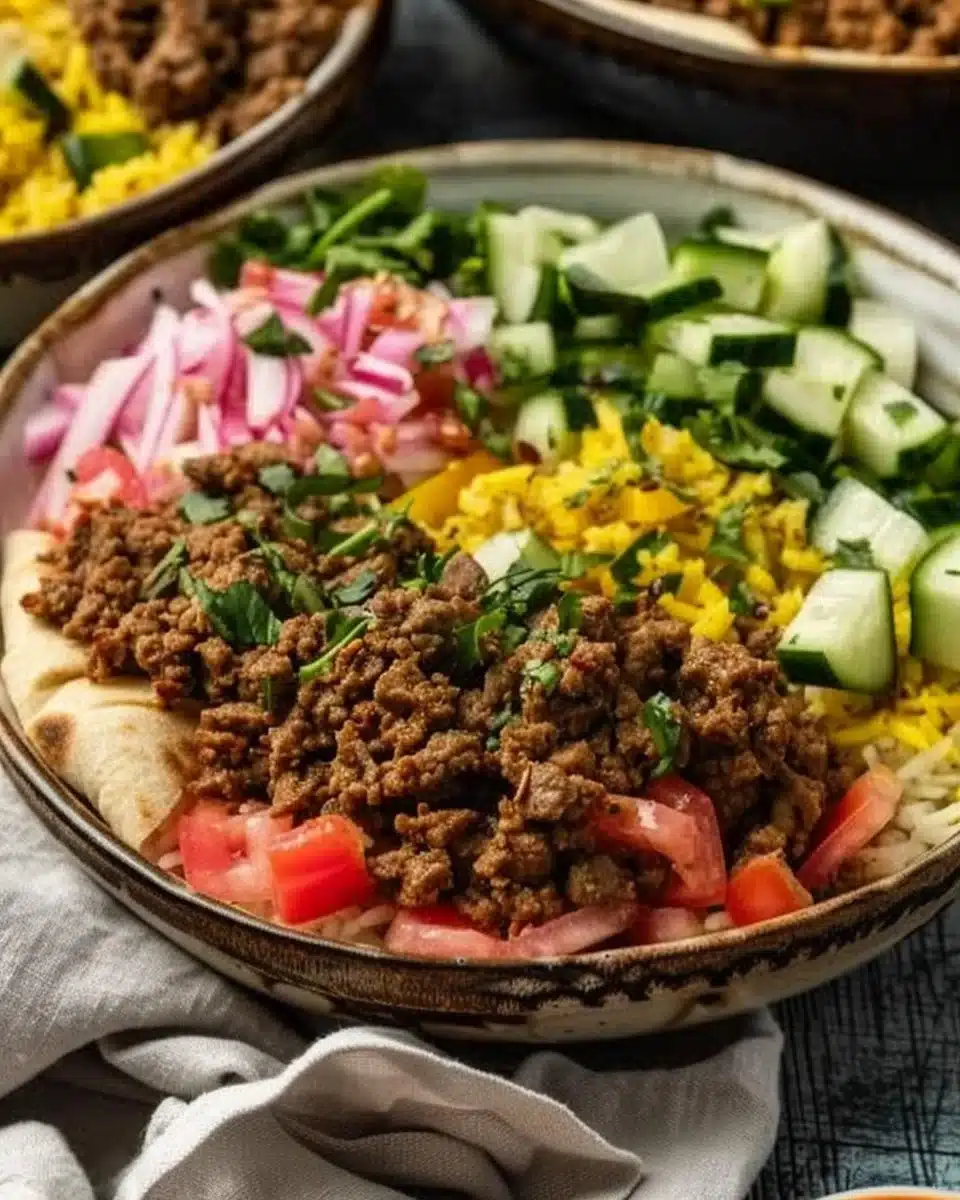 Ground Beef Shawarma Bowls