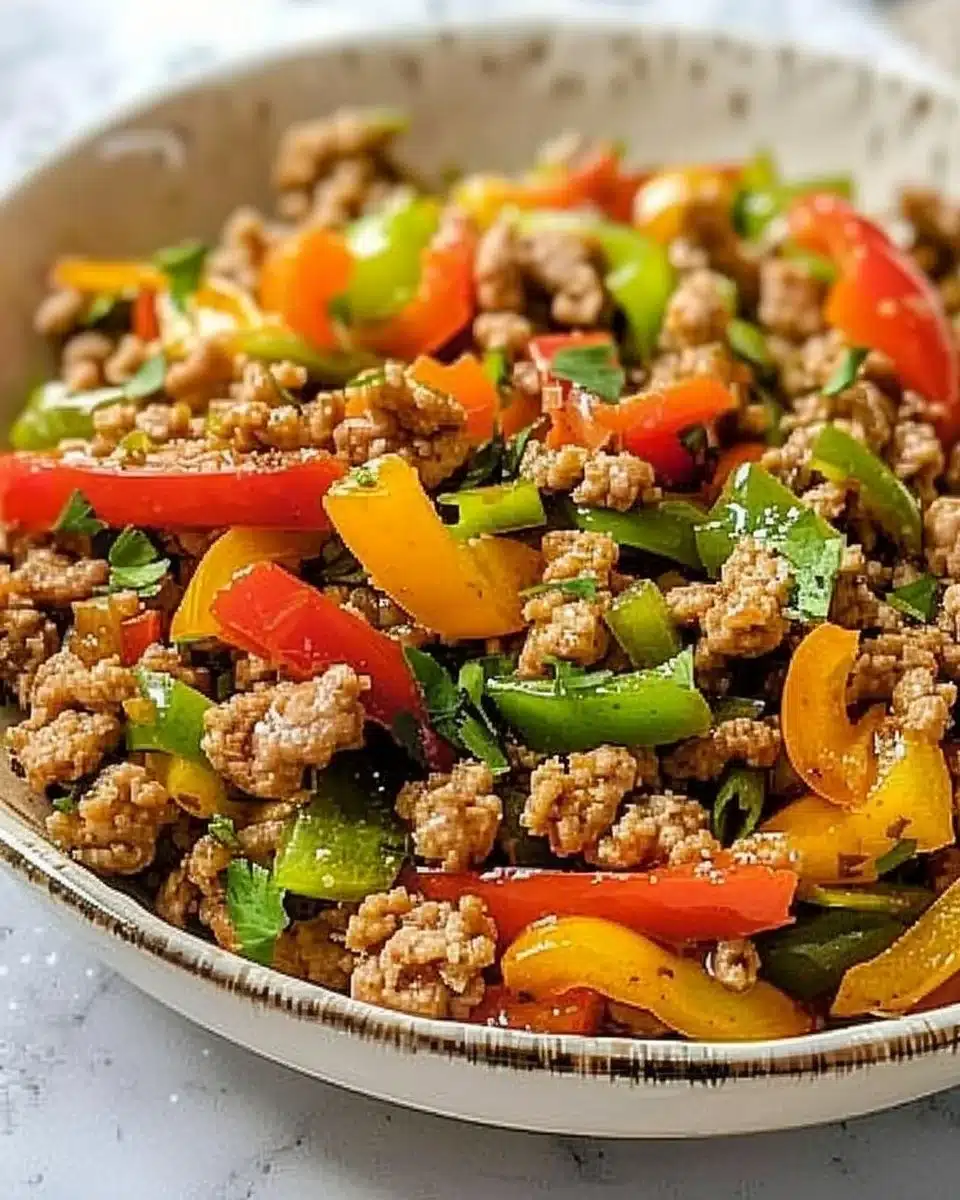 Ground Turkey and Bell Pepper Stir-Fry