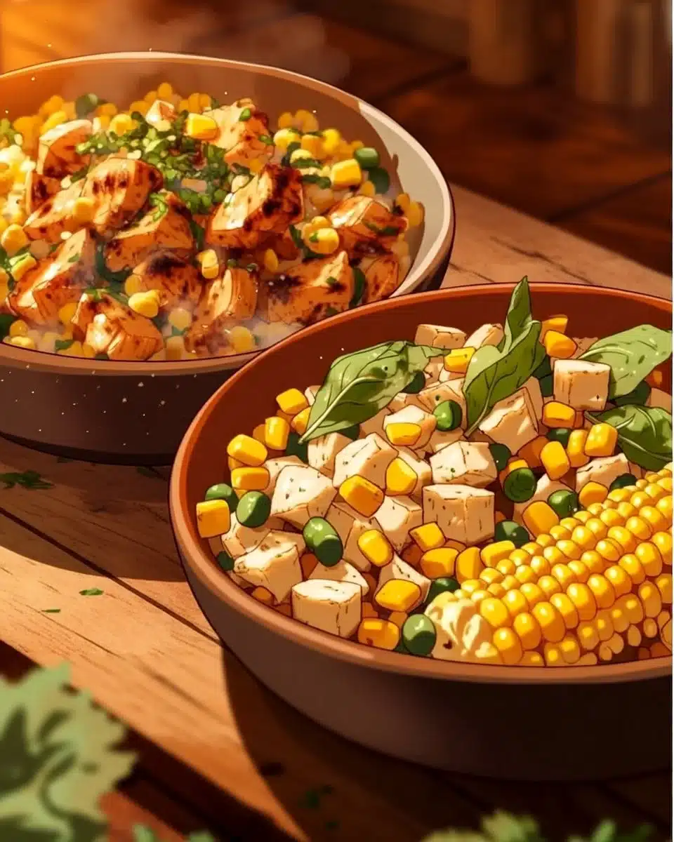 Healthy Chicken and Street Corn Bowls for Summer