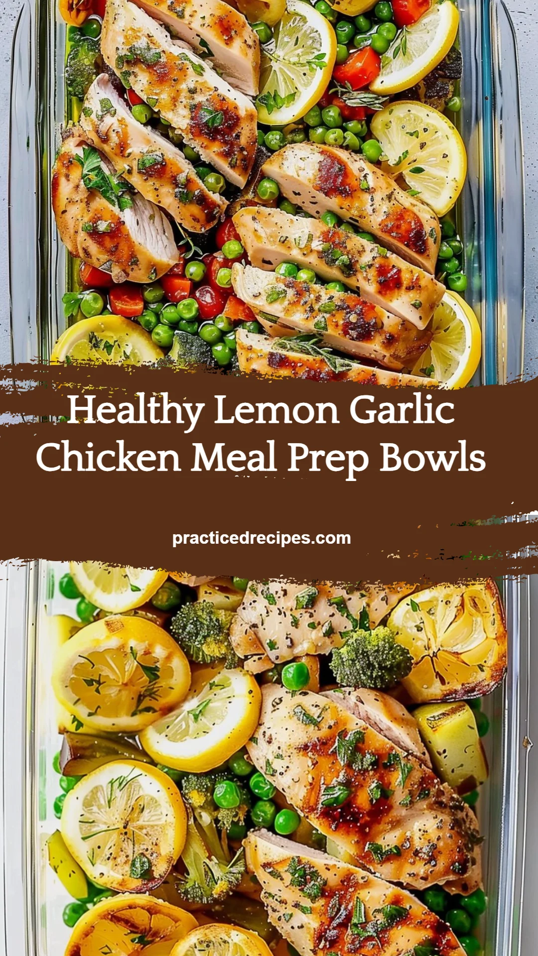 Healthy Lemon Garlic Chicken Meal Prep Bowls