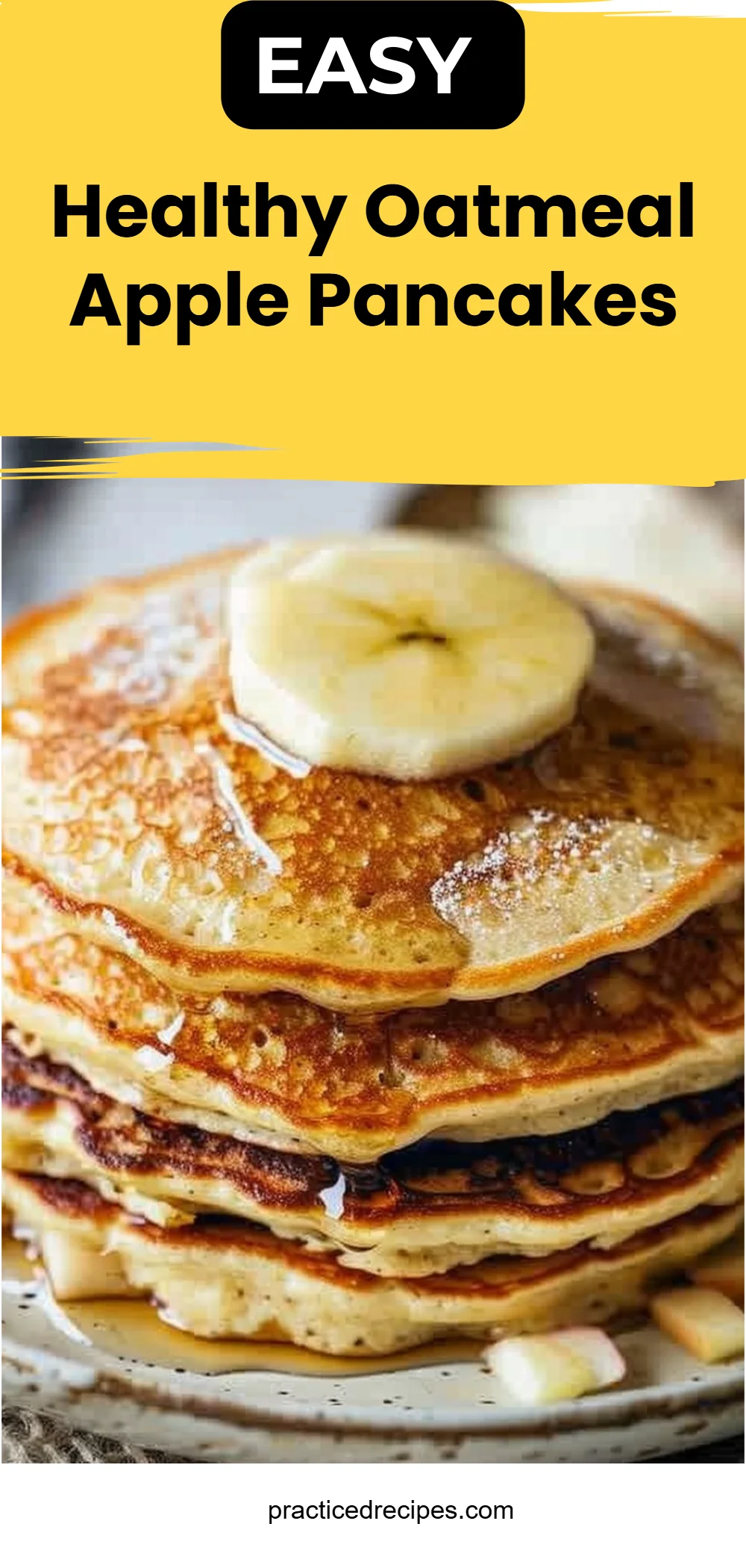 Healthy Oatmeal Apple Pancakes