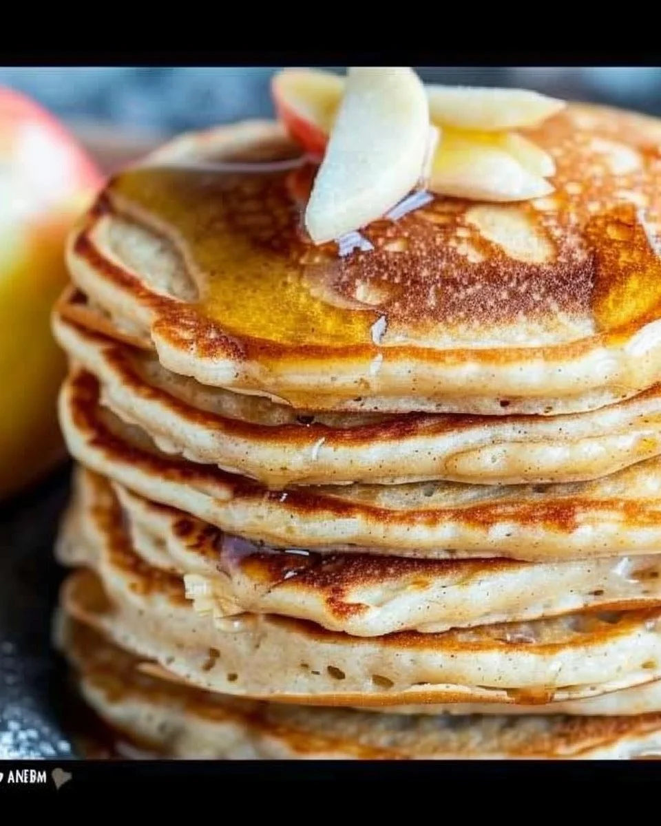 Healthy Oatmeal Apple Pancakes