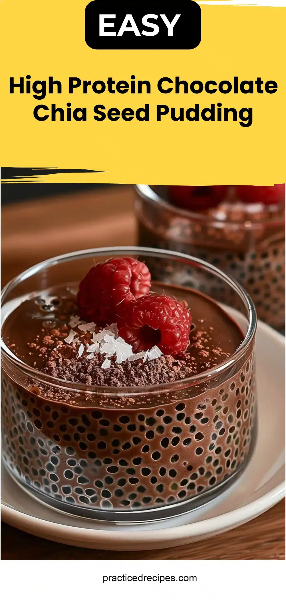 High Protein Chocolate Chia Seed Pudding