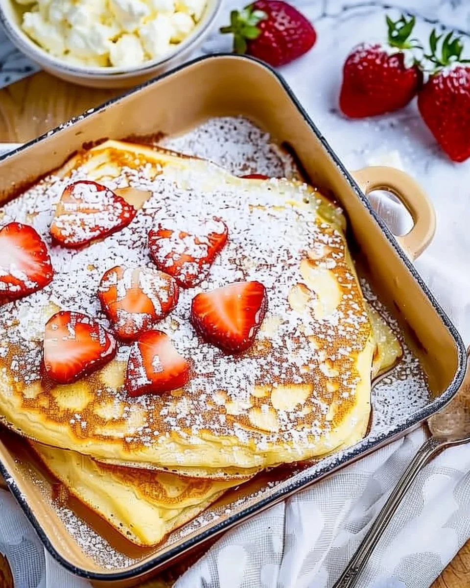 High Protein Cottage Cheese Oven Pancakes