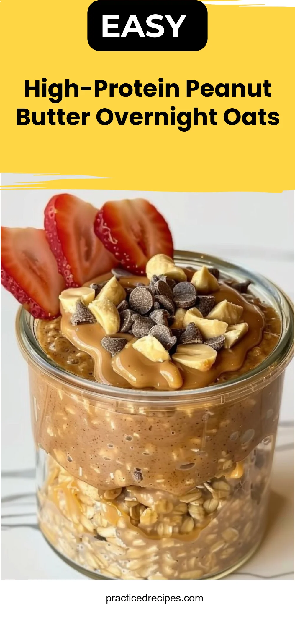 High-Protein Peanut Butter Overnight Oats