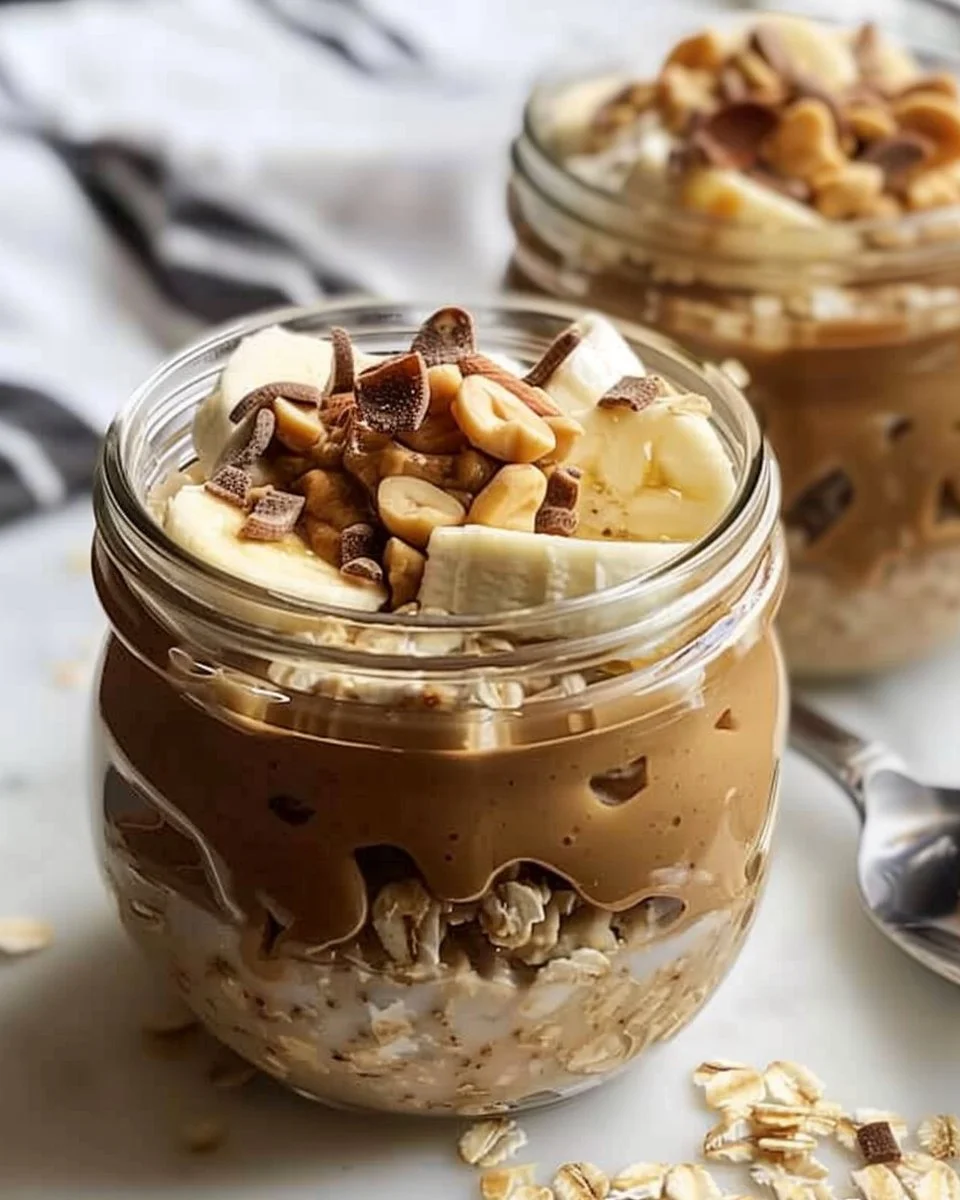 High-Protein Peanut Butter Overnight Oats