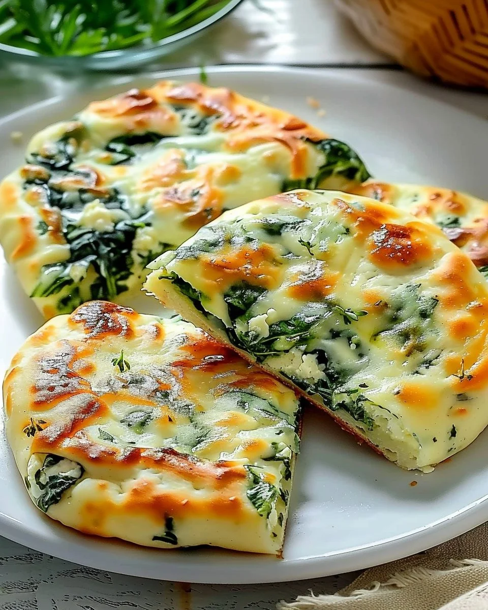 Spinach cottage cheese bagels fresh out of the oven, ready to eat.