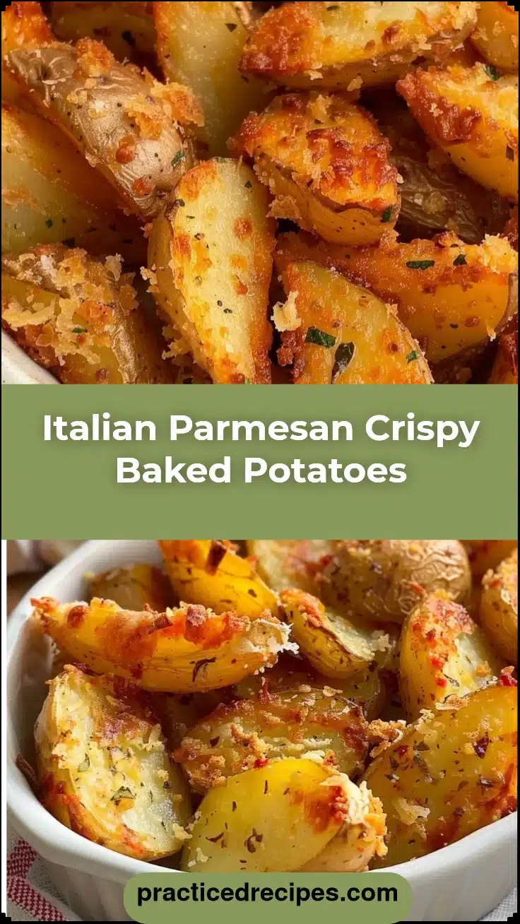Italian Parmesan Crispy Baked Potatoes