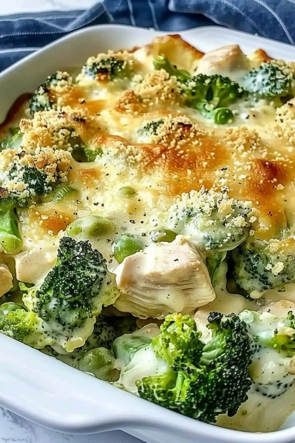 Keto Chicken Alfredo Broccoli Bake