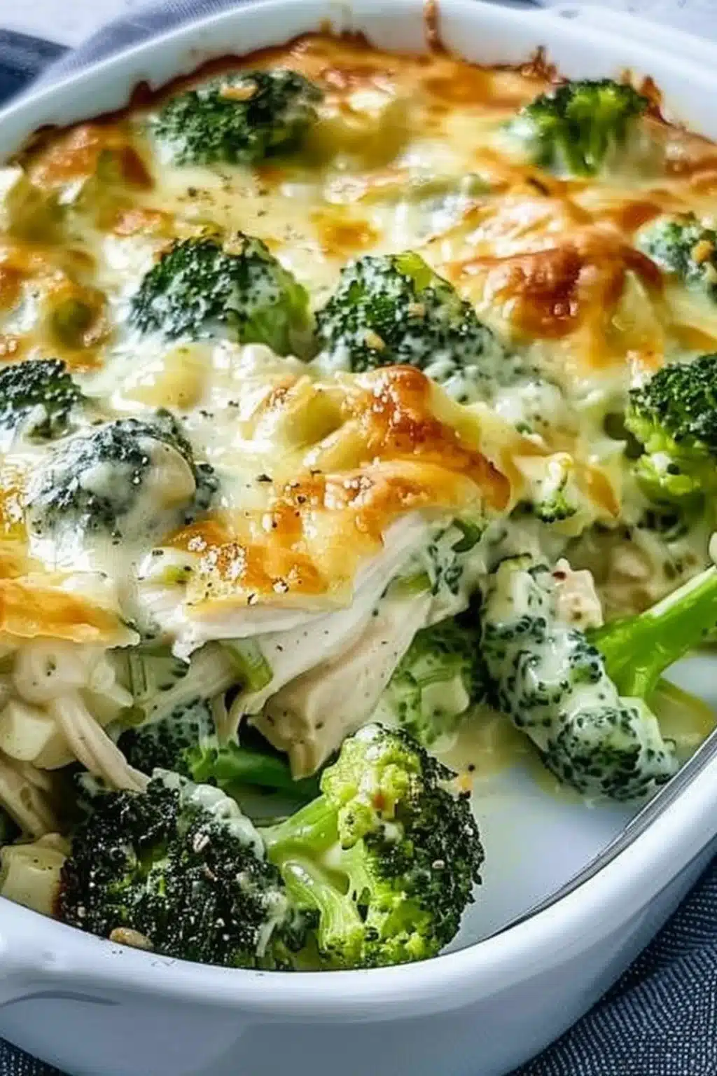 Keto Chicken Alfredo Broccoli Bake