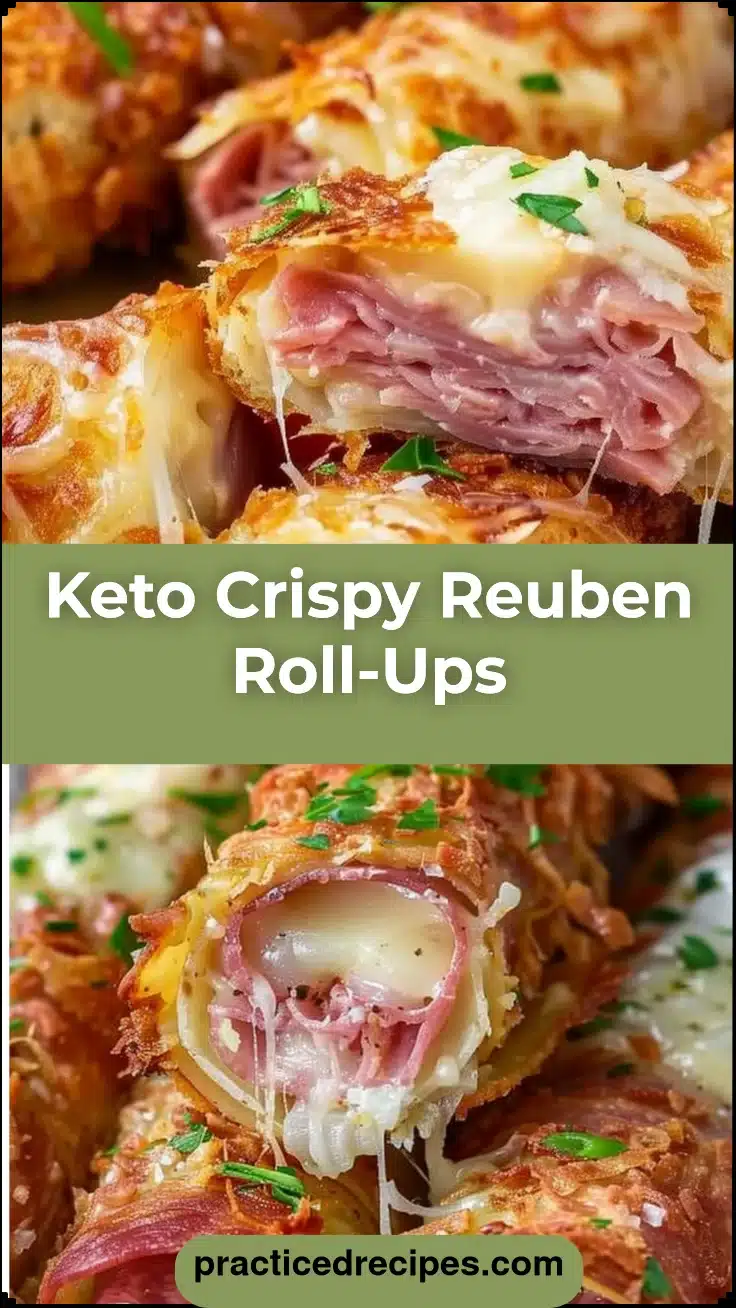 Keto Crispy Reuben Roll-Ups