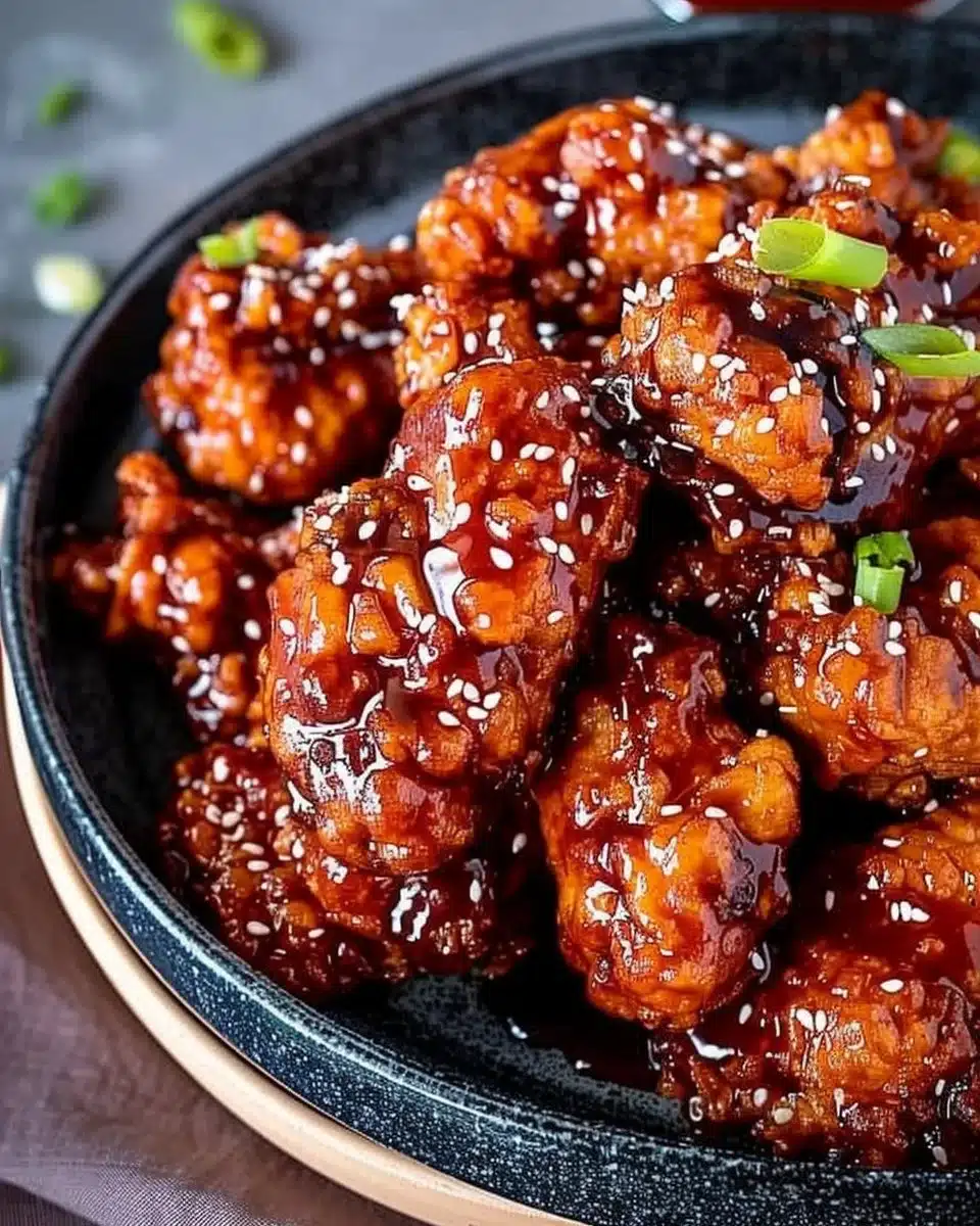 Crispy and flavorful Korean Fried Chicken served with sauces